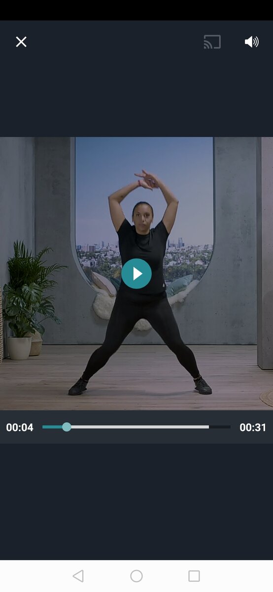 Скриншот из приложения Adidas Training. 