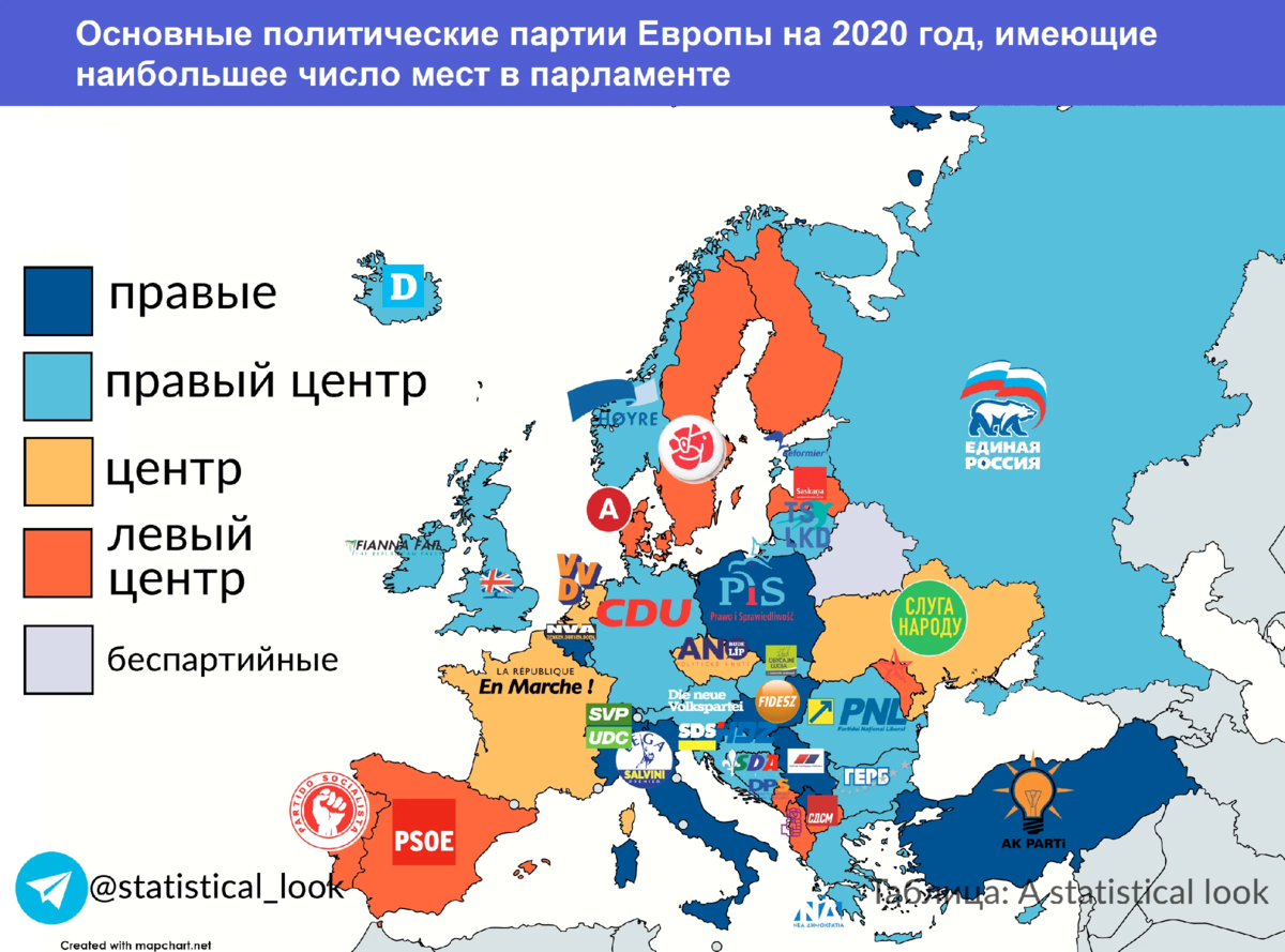 Карта европы 2020 года