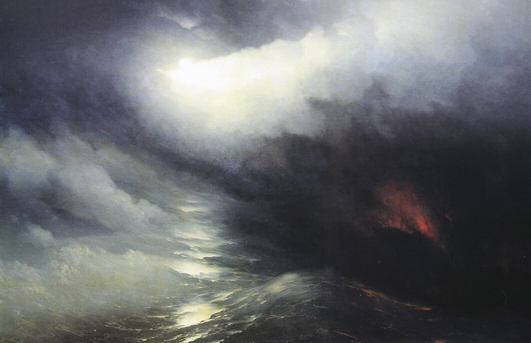 Над исой. Хаос Айвазовский картина. Айвазовский море 1864.