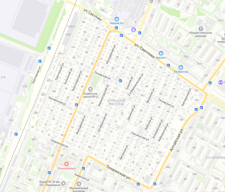 Карта посёлка. Можно увеличить по клику