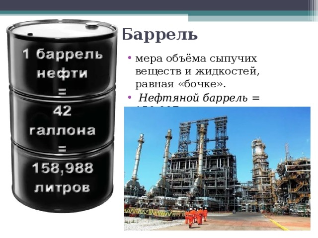 Объем нефти м3. Баррель нефти. 1 Баррель нефти. Баррель в литрах. Нефтяной баррель в литрах.