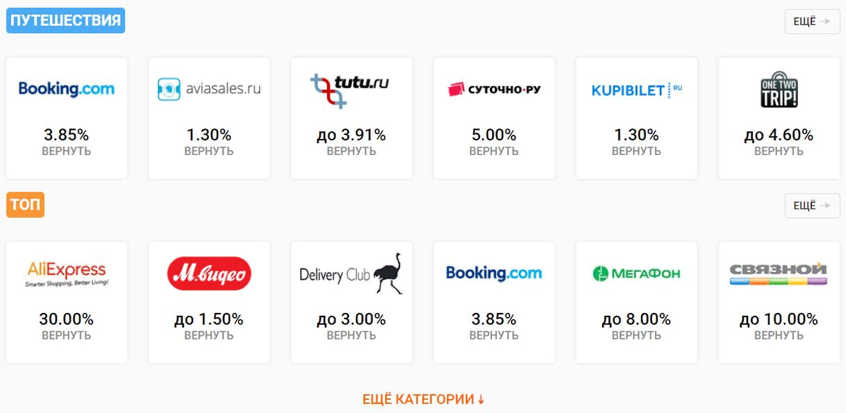 Где большие кэшбэки. Zozi кэшбэк
