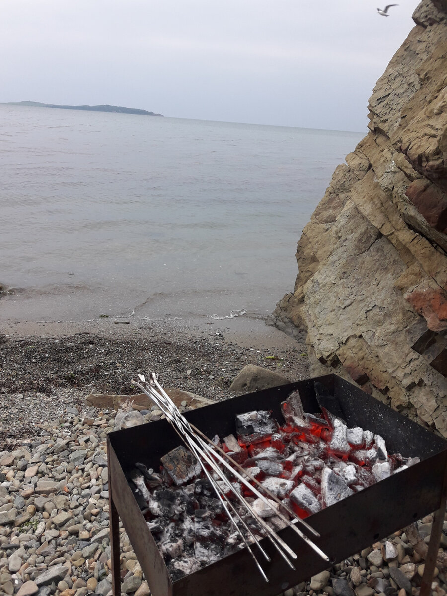 шашлыки на берегу океана