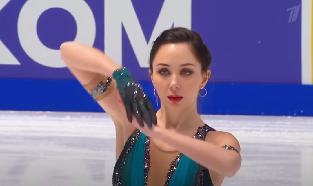 Елизавета Туктамышева. Чемпионат России по фигурному катанию 2022. Произвольная программа. Источник фото: YouTube канал Первого канала.