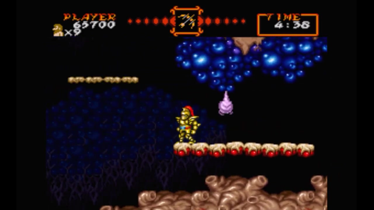 Super Nintendo (Snes) 16-bit Chou Makai Mura Stage 4 The stomach of a Ghoul  - Желудок Упыря