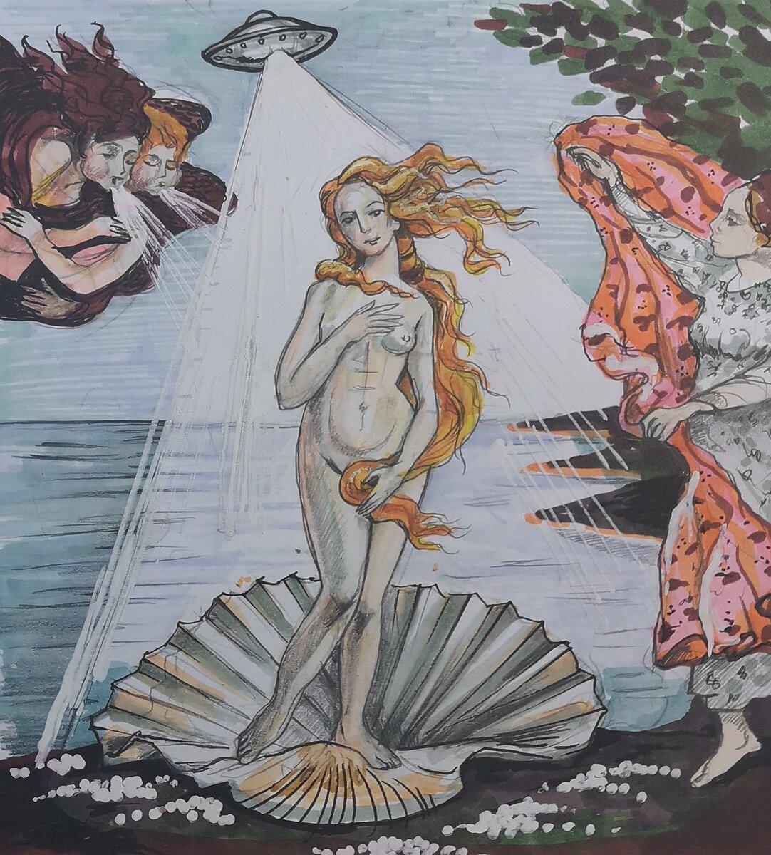 Похищение только что рожденной "Венеры " или "Весны"- итальянского художника тосканской школы живописи Сандро Боттичелли -прошло без сучка и задоринки=)