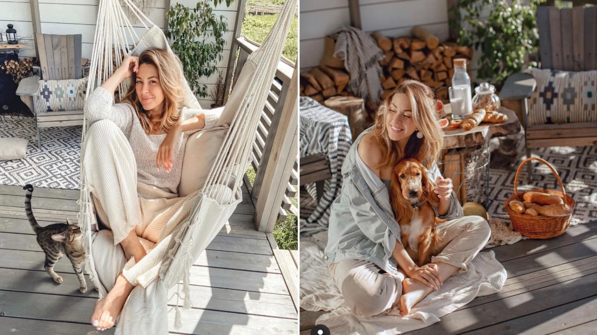 Но у Полины ковры выглядели очень хорошо, несмотря на то, что в домике жили 2 собаки, 2 кошки, попугай и кролик))) Фото из инстаграма Полины (аккаунт — @nikmoms )