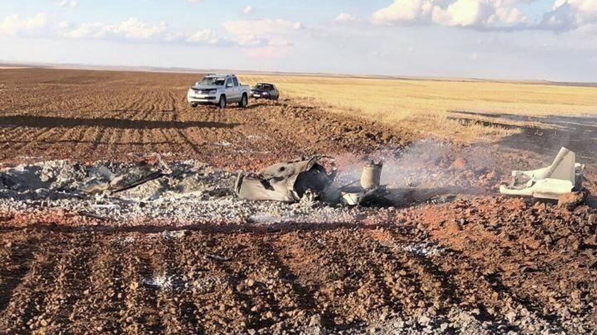    На месте падения неизвестного летательного аппарата в Ставропольском крае© Фото : Владимир Владимиров / Telegram