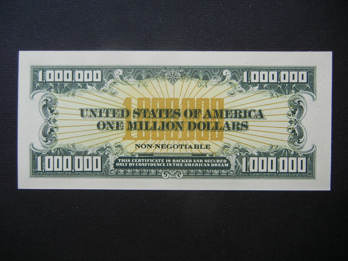миллион долларов сша одной купюрой