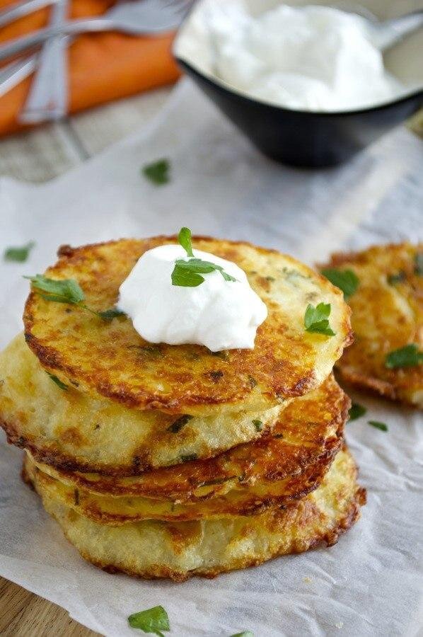 Картофельные оладьи из пюре