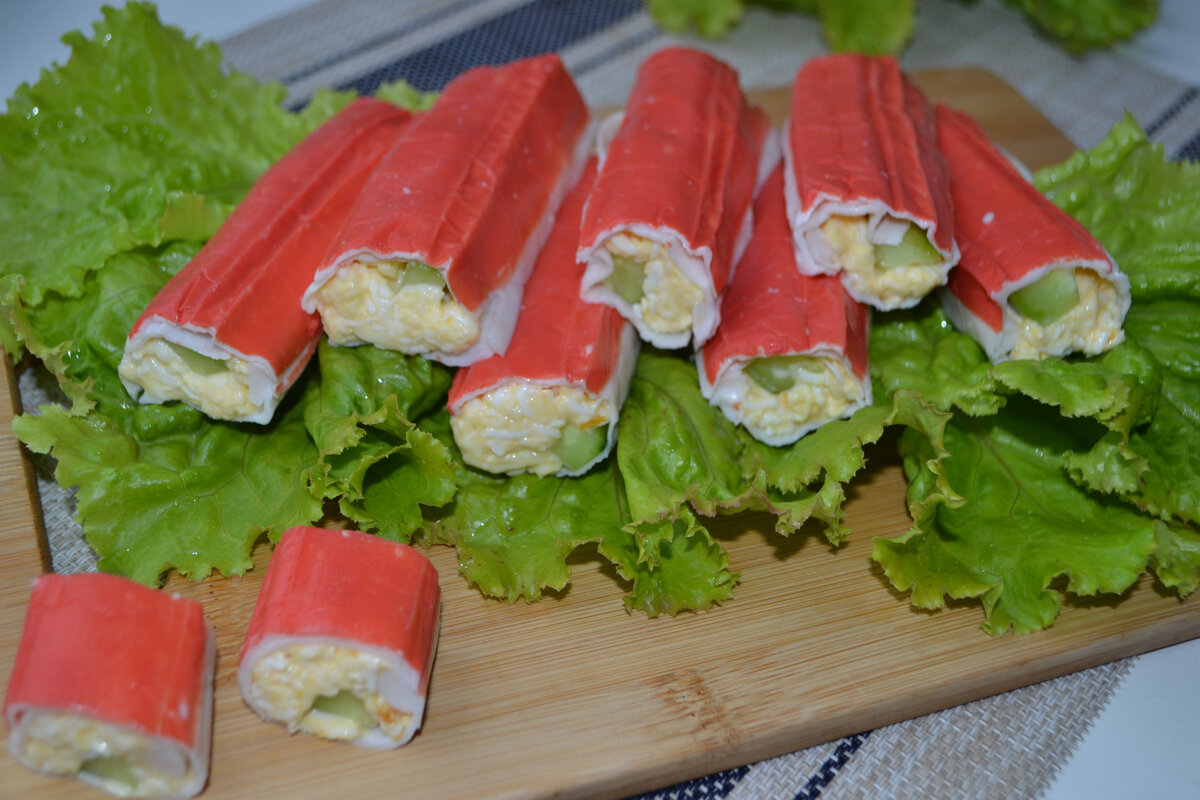 Закуска с крабовыми палочками