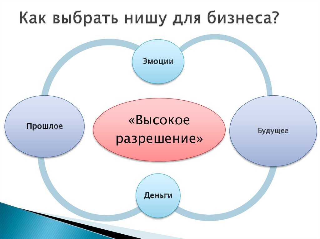 Нишу на рынке можно занять схема