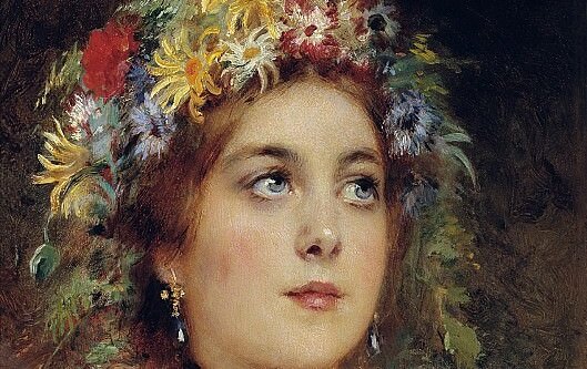 Картина "Русская красавица" художника Маковского Константина Егоровича