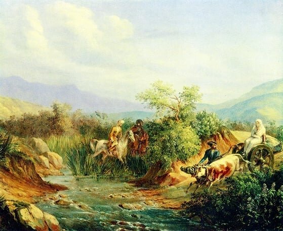 Сцена из кавказской жизни, 1838 г.