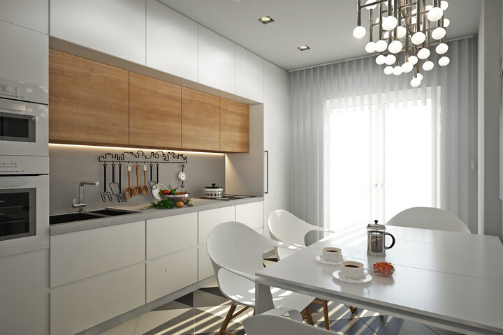 Кухня с отдельной столовой зоной