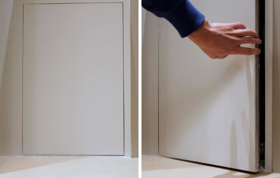 Люк под покраску «Планшет Короб» производства «ППК «Практика». Особенность модели: в конструкции рамы предусмотрен «умный зазор» – отделка на дверце люка не повреждается при открывании.