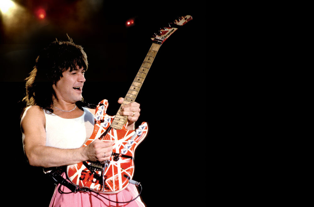 Эдди и его гитара в расцвете карьеры Van Halen