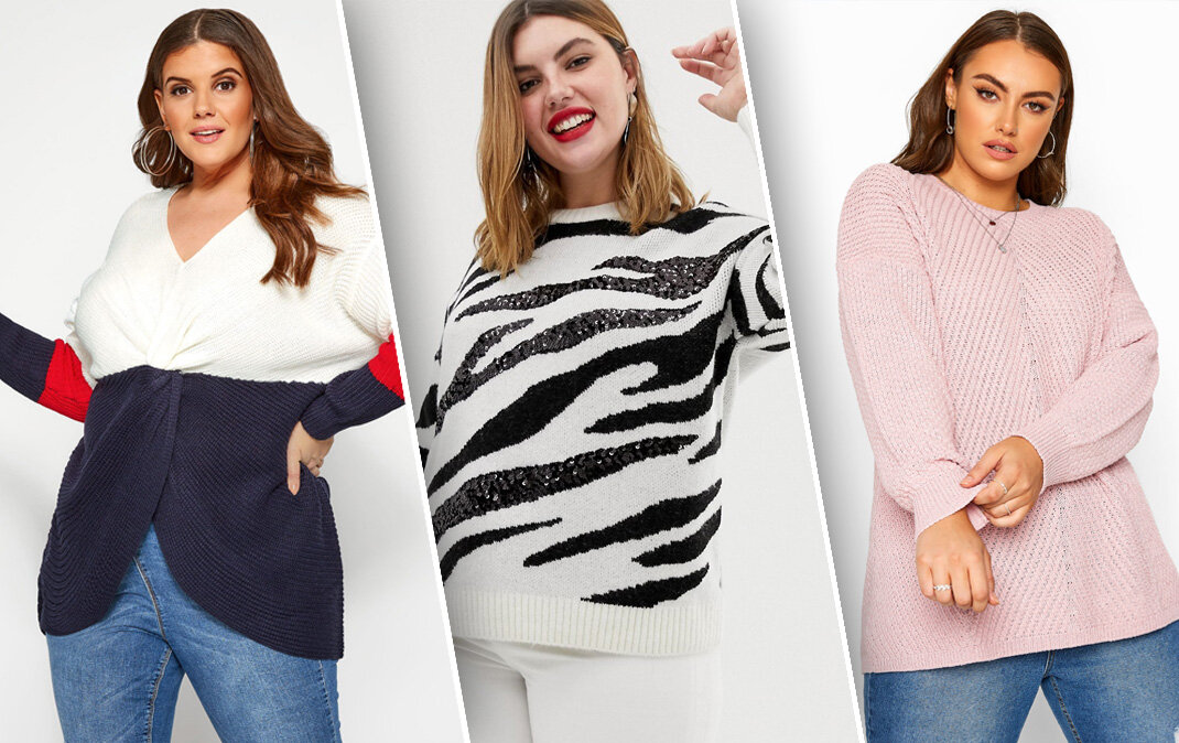 Свитер для полной женщины: от скромного до шикарного