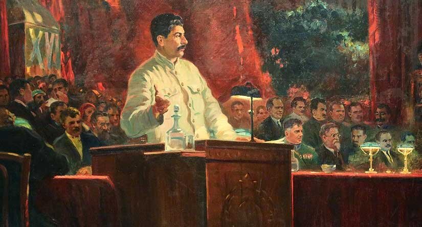 Доклад Сталина на XVI съезде ВКП(б). Художник Александр Герасимов 