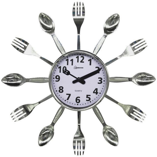 Часы настенные HOMESTAR HS-15 ЛОЖКИ,ВИЛКИ D350мм, 415 руб.