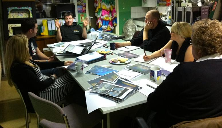 Препродашн или подготовка к съемкам в кино.