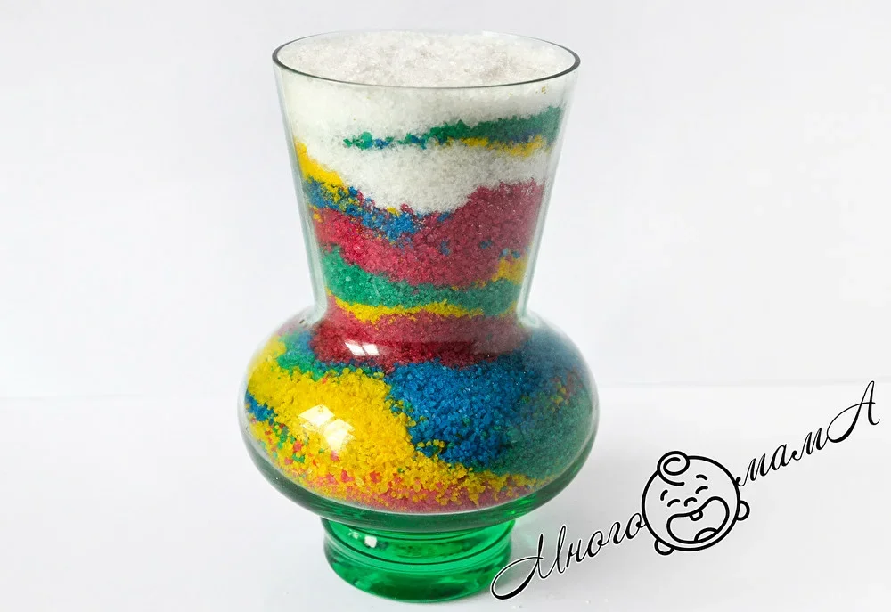 Как сделать вазу с цветным песком своими руками: мастер-класс