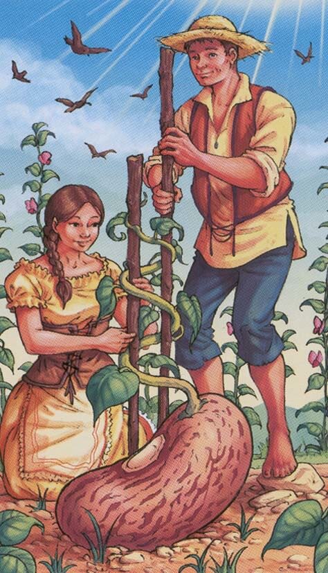 Двойка Жезлов, таро "Колесо Года" 