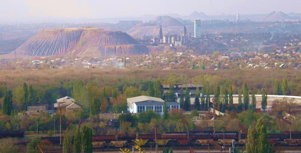 Это панорамный снимок Горловки взято из свободного доступа.