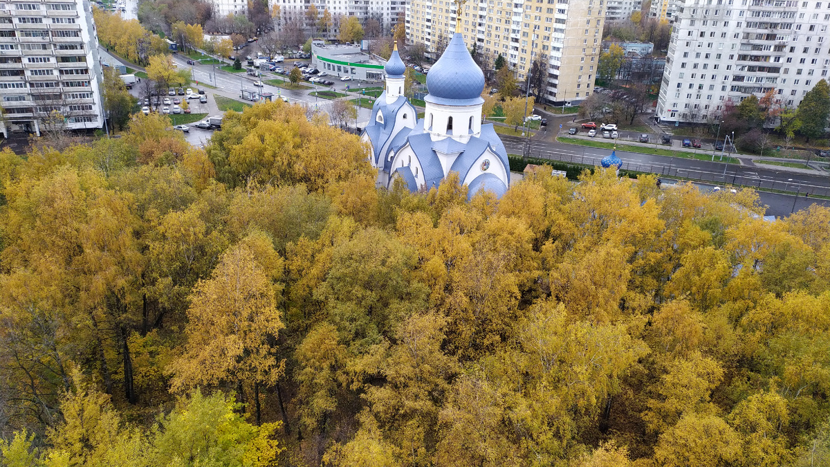 Поздняя осень-вид сверху (фото автора) 