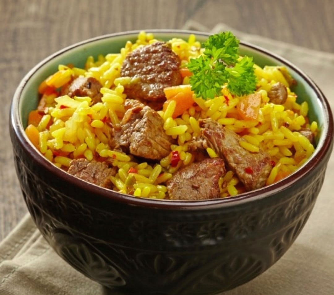 Рис с мясом в духовке. 