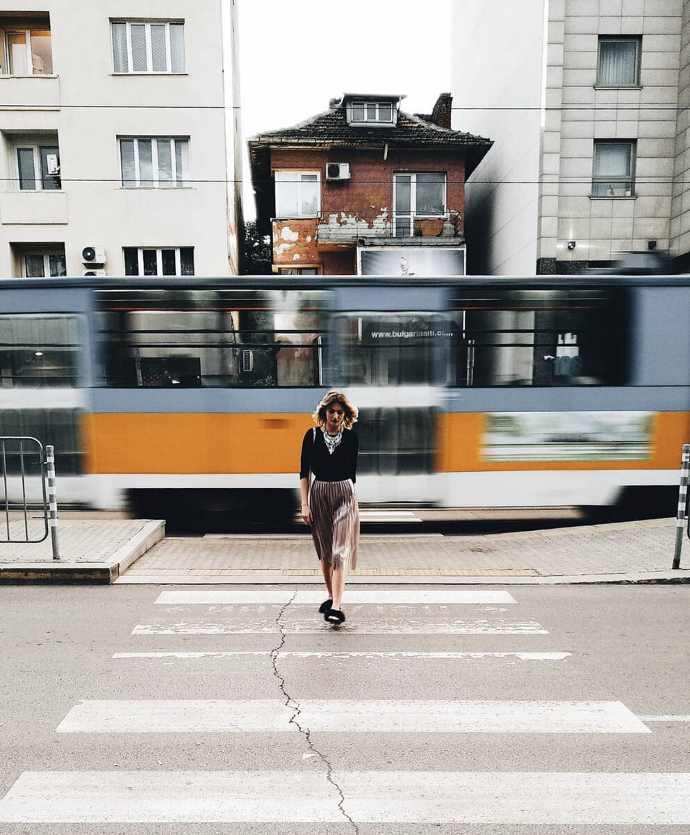 старое фото из Софии, столицы Болгарии.