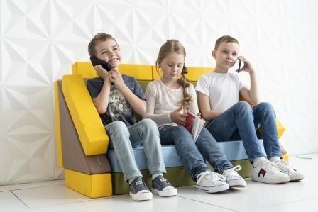 На фото мягкий магнитный конструктор Магматик