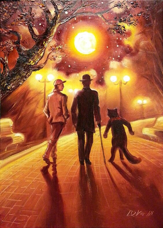 Иллюстрация романа "Мастер и Маргарита", взята с сайта pinterest