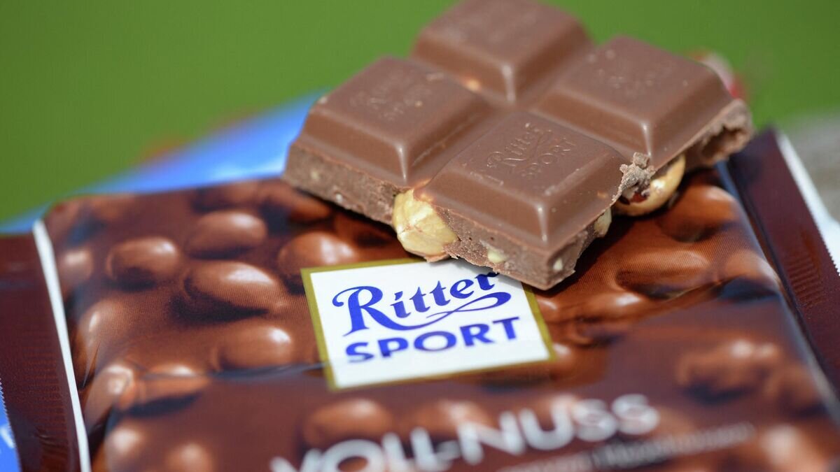    Немецкий шоколад Ritter Sport© AFP 2022 / DPA / Patrick Seeger