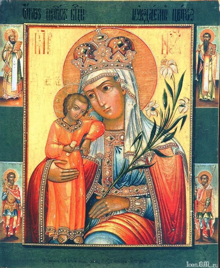 Икона Пресвятой Богородицы «Неувядаемый Цвет» 