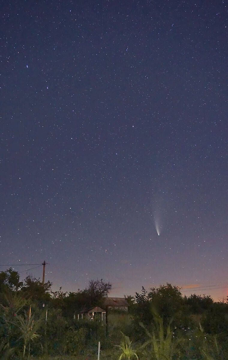  Комета Неовайз, 2020 год. ISO 3200, f/4, выдержка 30 сек