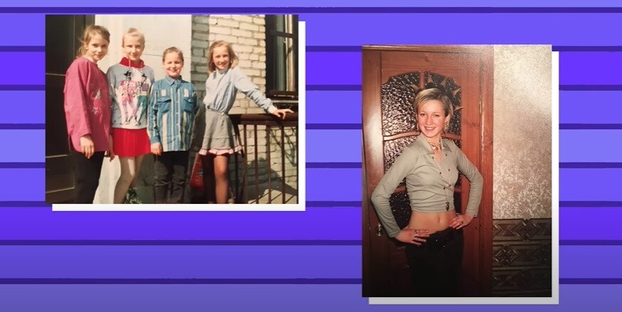    Ольга в школьные годыКадр из видео