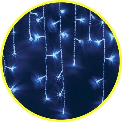 «Бахрома» - одна из часто просматриваемых гирлянд в нашем интернет-магазине, 2х0,5 метра, 1 режим свечения, цвет синий, провод прозрачный, IP44 (Артикул: ETM1866766)