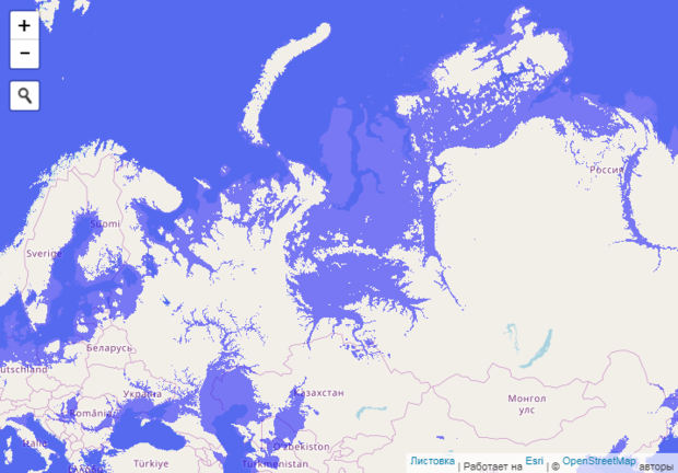 Интерактивная карта уровня мирового океана