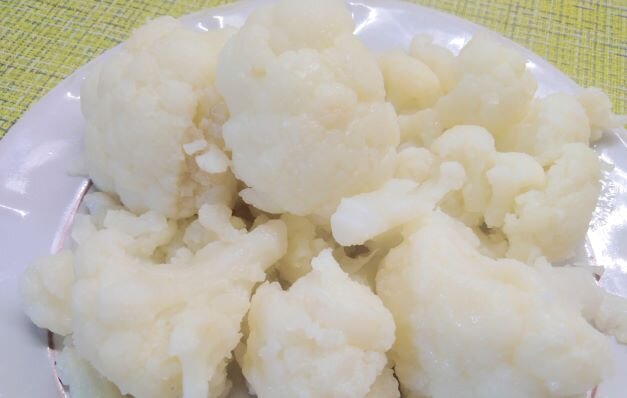 Вид готового гарнира из цветной капусты