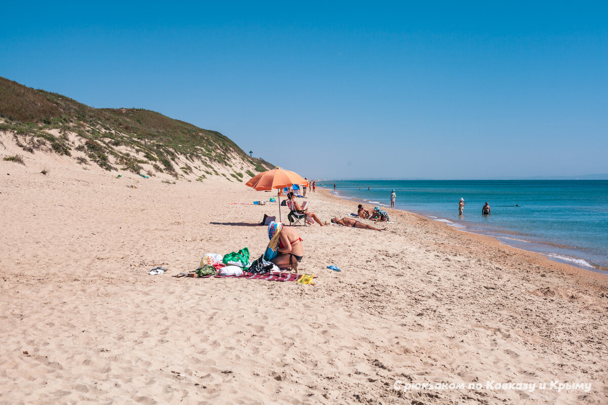 Пляж в Благовещенской в пятницу