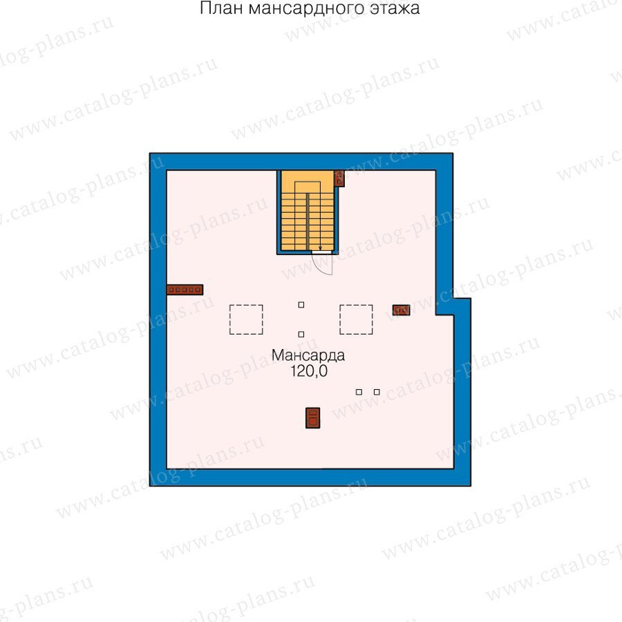 40-25 - Проект мансардного дома в итальянсколм стиле 362м² | Проекты  Коттеджей | Дзен