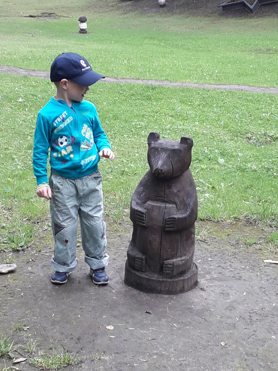 Знакомство с медведем в парке