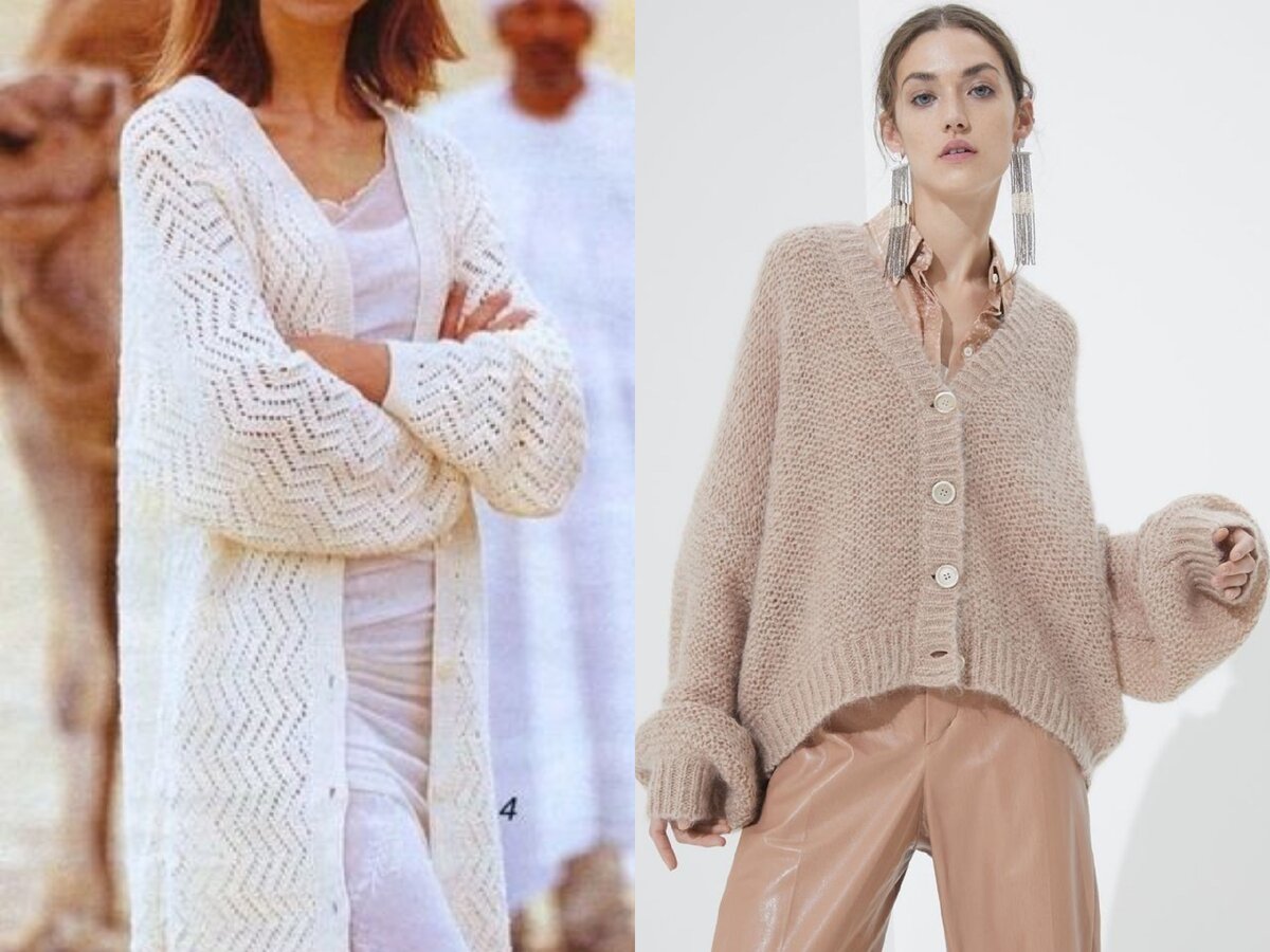 На первом фото образ расхлябанный и ничего не говорит о девушке. Второй же придаёт уюта и тепла, но при этом выглядит потрясно!