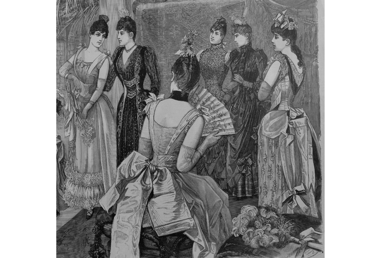 Иллюстрация из журнала "Модный свет", январь 1889