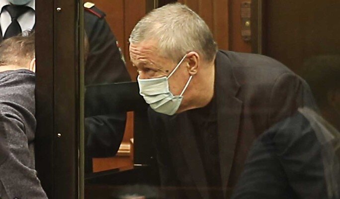 Михаил Ефремов. Фото: Снимок с видео/Пресс-служба Мосгорсуда/ТАСС 