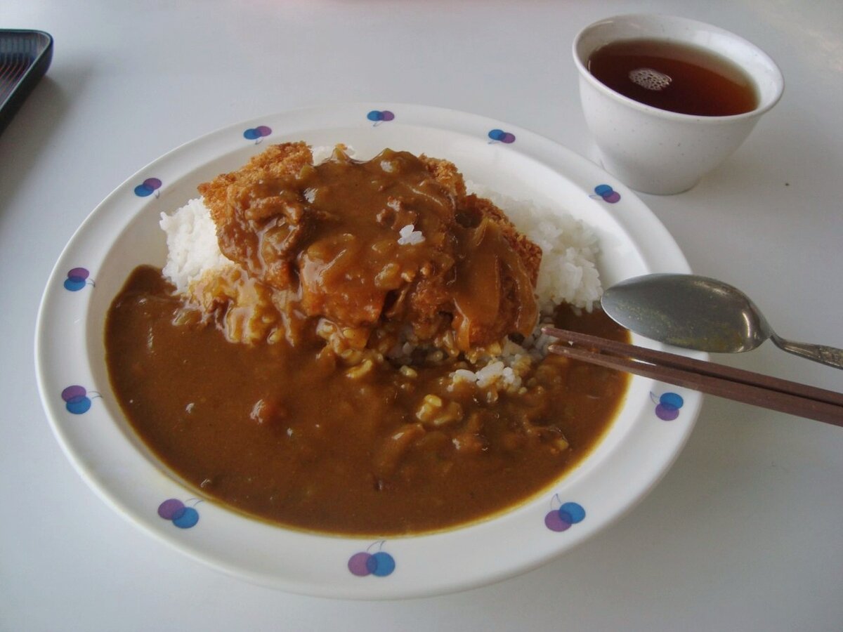 Вот так выглядит японский рис-карри. Цвета детской неожиданности.😆