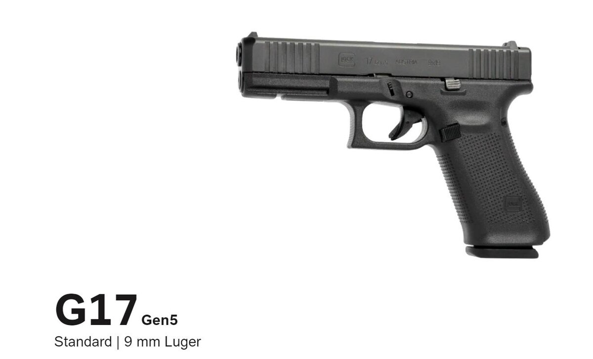 Glock 17 пятого поколения | Источник: https://eu.glock.com/en/products/pistols/g17-gen5