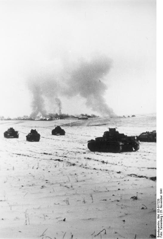 Немецкие танки под Москвой, 1941 год
