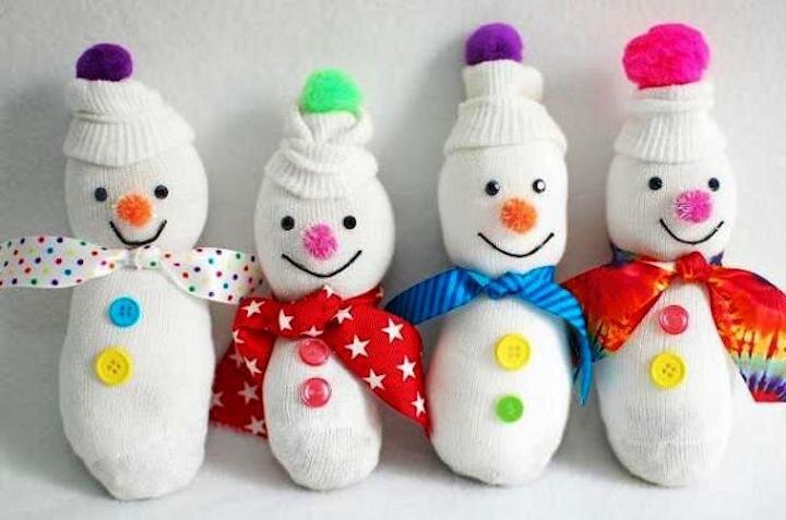 Снеговик из носка своими руками: урок по созданию украшения из подручных средств